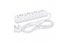 Switched Extension Lead 4way 2mt