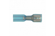 Heat Shrink Push On 6.4mm Female Blue