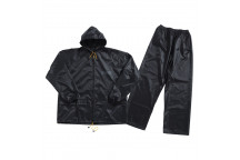 JCB Workwear Two-Piece Rainsuit Black Medium