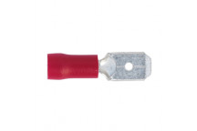Push-On Terminal 6.3mm Male Red (100)