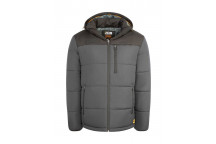 JCB Padded Jacket with Hood Grey/Black - Medium