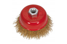 Brassed Steel Crimped Wire Cup Brush 75mm M14x2mm