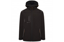 JCB Workwear Hooded Softshell Jacket Black X-Large