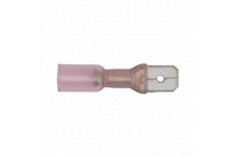 Heat Shrink Push-On Terminal 6.3mm Male Red