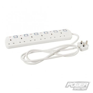 Extension Lead 6 Gang 2mt Swichted