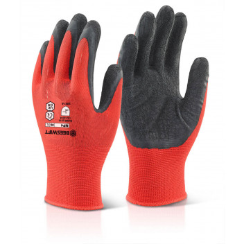 M/P Black Latex Poly Gloves [Each] X-Large
