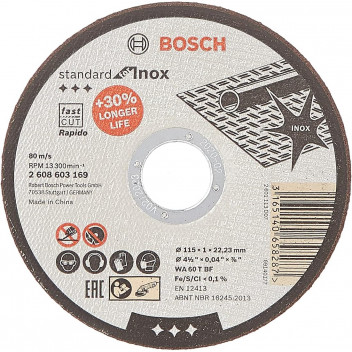 1.0mm 115mm STD Inox Cutting Disc
