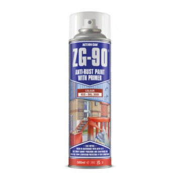 ZG90 Cold Zinc Galv Red Spray 500ml (Box 15)