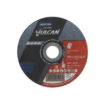 5" Flat Steel Cutting Disc (125mm x 1mm) Vulcan Norton