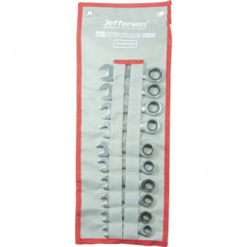 Jefferson Ratchet Spanner Set 10pc Stubby