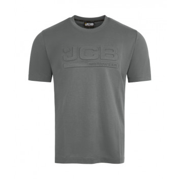 JCB Embossed T-Shirt Grey - Large