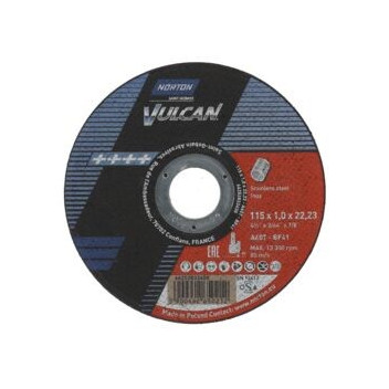 4.5" Thin Steel Cutting Disc (115mm x 1mm) Vulcan Norton