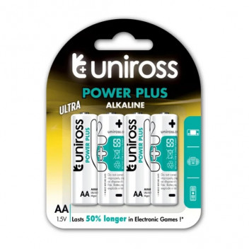AA - 1.5v Power+ Alkaline Battery (4 Pack)