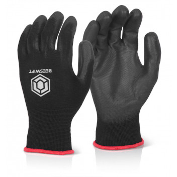 PU Coated Glove Black Large
