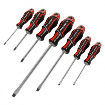 Screwdriver Set  GripMax Red (7pc)