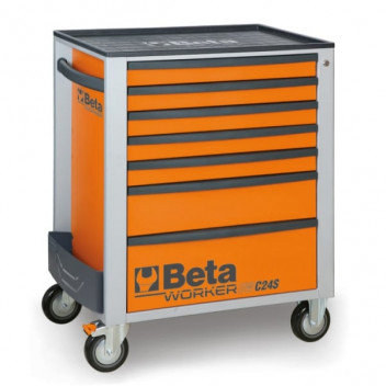 C24S 7/O-MOBILE ROLLER CAB 7 DRAWERS ORANGE