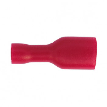Fully Insulated Terminal 6.3mm Female Red (100)