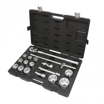 3/4" Socket Set + Rev Ratchet (17pc)