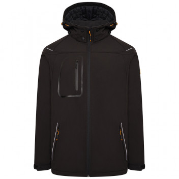 JCB Workwear Hooded Softshell Jacket Black XXL JCB Workwear Hooded Softshell Jacket Black XXL
